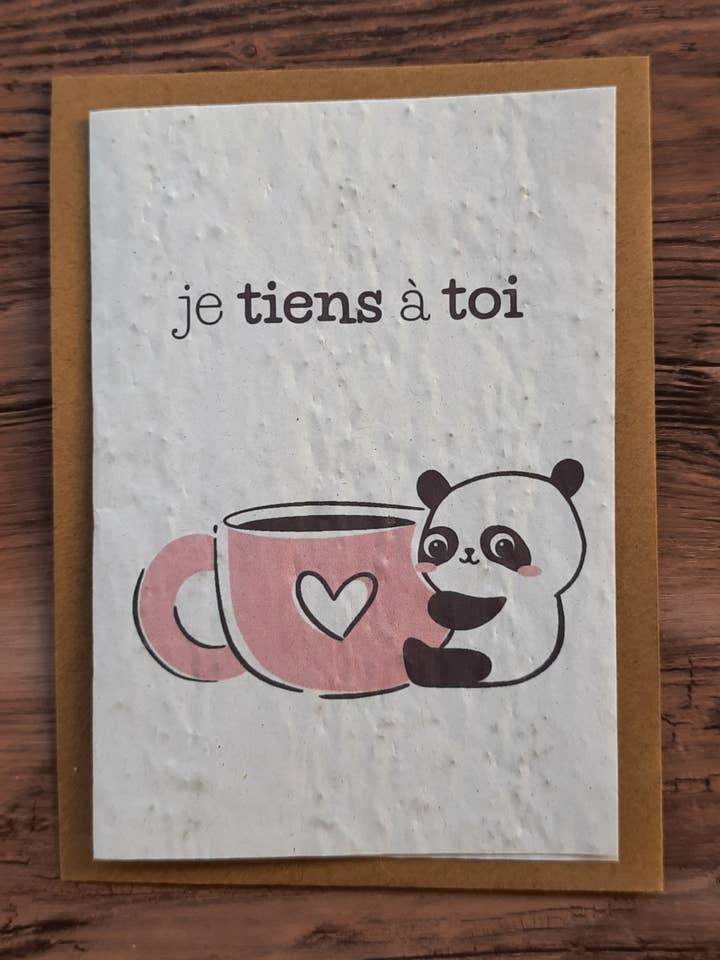 Tarjeta para plantar - Me preocupo por ti para venta al por mayor de Des Mots Qui Fleurissent