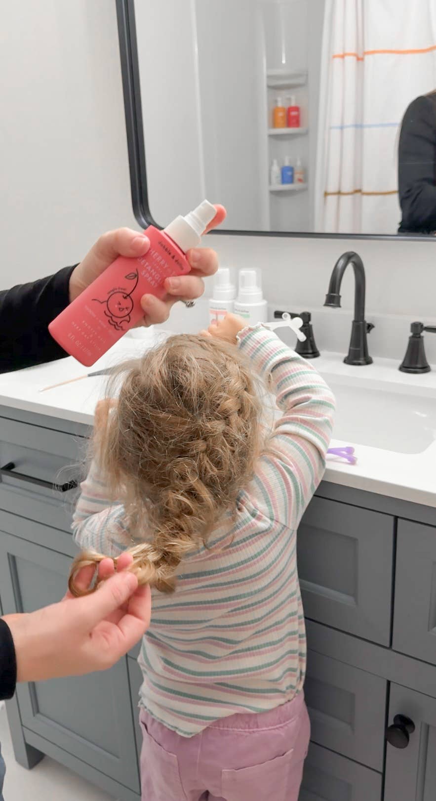 Dabble & Dollop® - Wholesale Hair Tamer - Kids & Baby - Cherry on Top® Hair Detangling & Conditioning Spray3