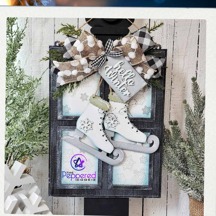 Home Decor - Hello Winter Window Hanger UNFINISHED for wholesale by The Peppered Cookie