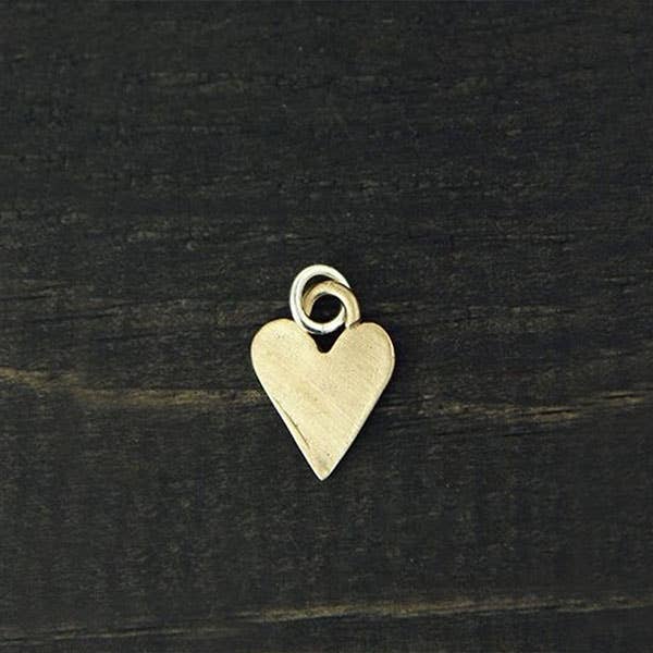 The Vintage Pearl - Wholesale Individual Charm/Pendant - Bailed Heart Charm (bronze)0