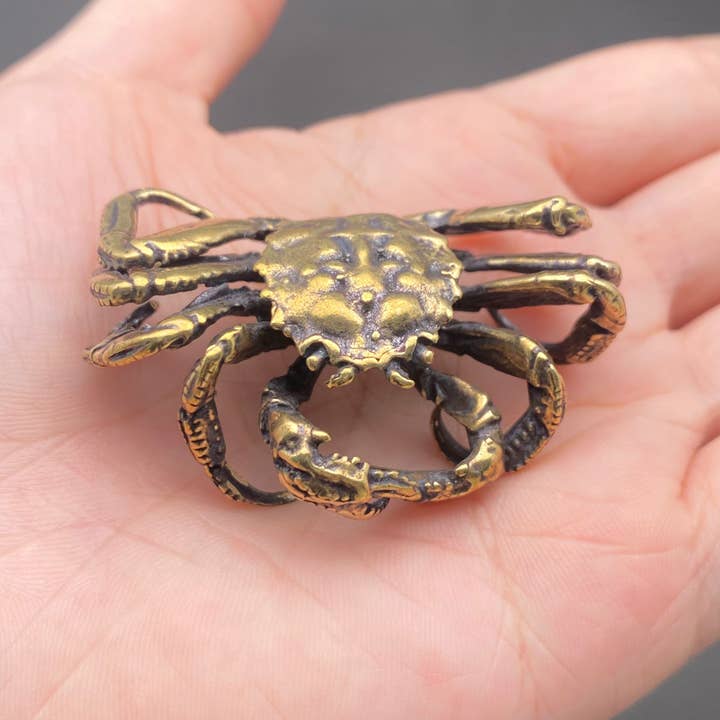 Mio Queena - Wholesale Decorative Figurine - Brass Hairy Crab Crafts Desktop Ornaments Decoration1