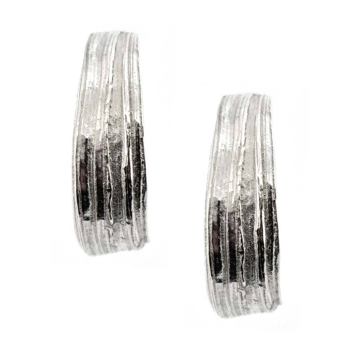 Orecchini a cerchio Hiki in argento per la vendita all'ingrosso da parte di Mijoux Creations