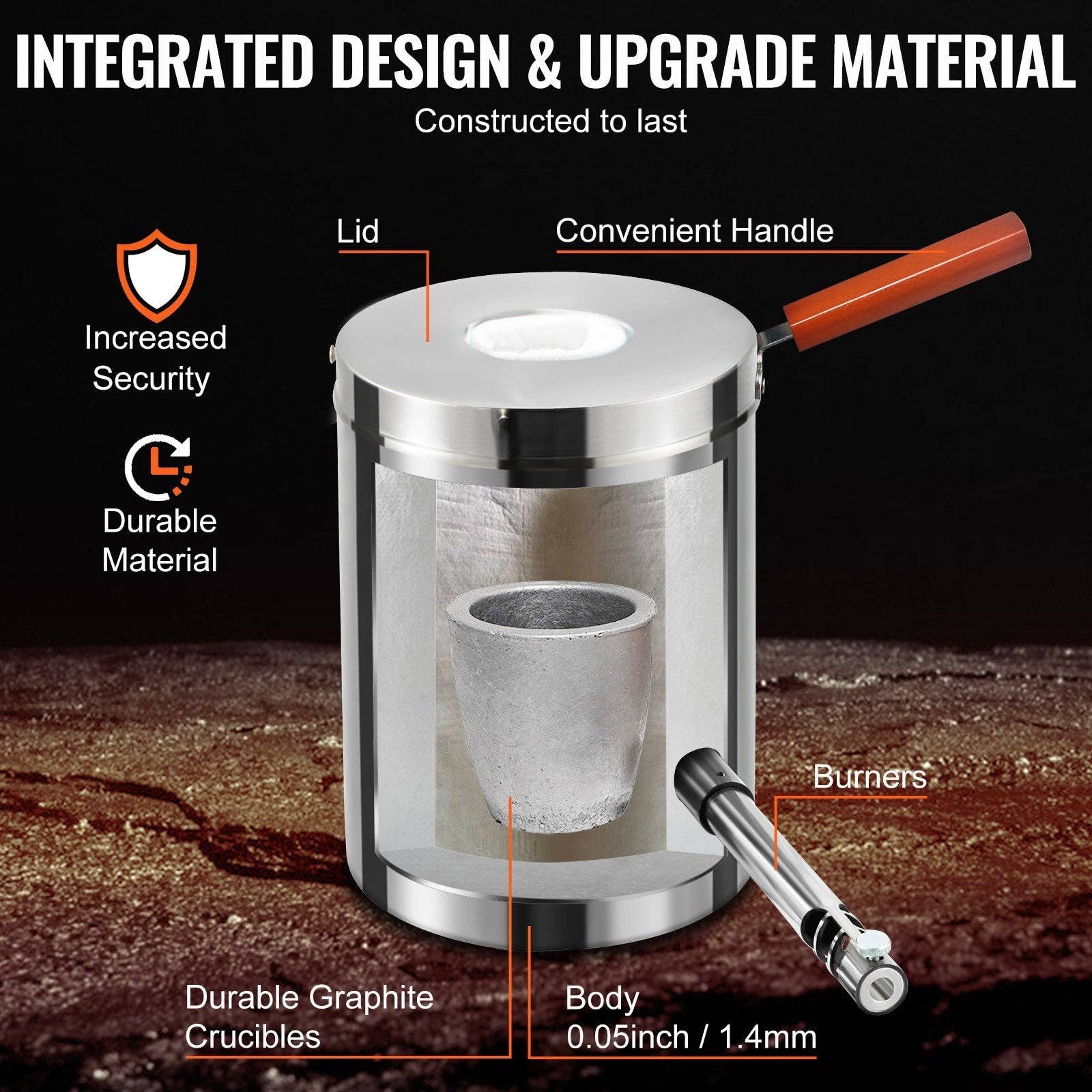 Hard Rock Health Stores - Vendita all'ingrosso Kit per lavoretti fai da te - Kit forno fusorio propano da 6 kg4