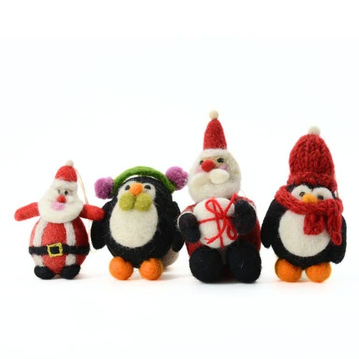 Filtad tomte och pingvin - julset med 10 för wholesale av Woollyfelt