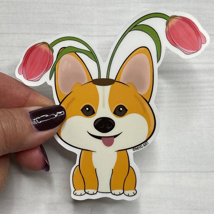 Miyo Art Design - Wholesale Sticker - Dogs of Spring Vinyl Sticker Set of 54