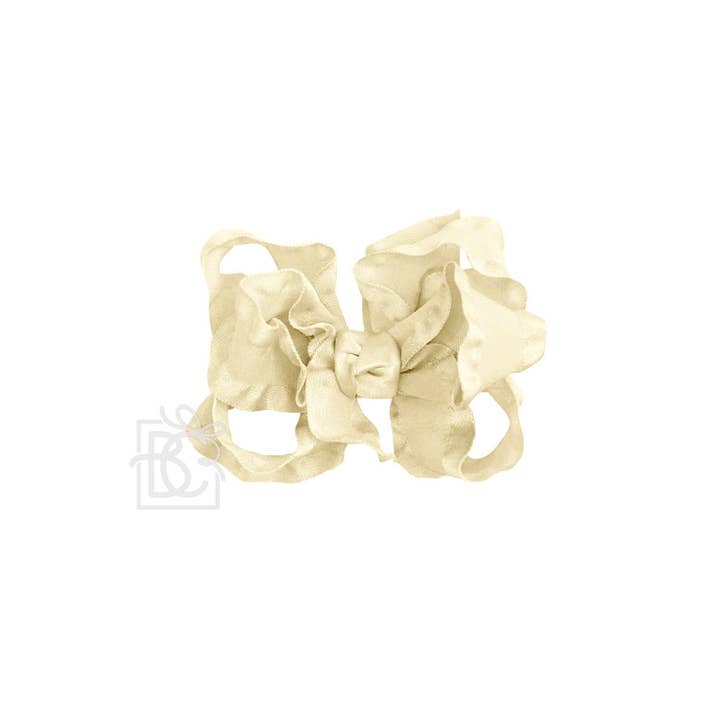 Beyond Creations, LLC - Wholesale Hair Bow - Kids - DOUBLE RUFFLE BOW ON CLIP102