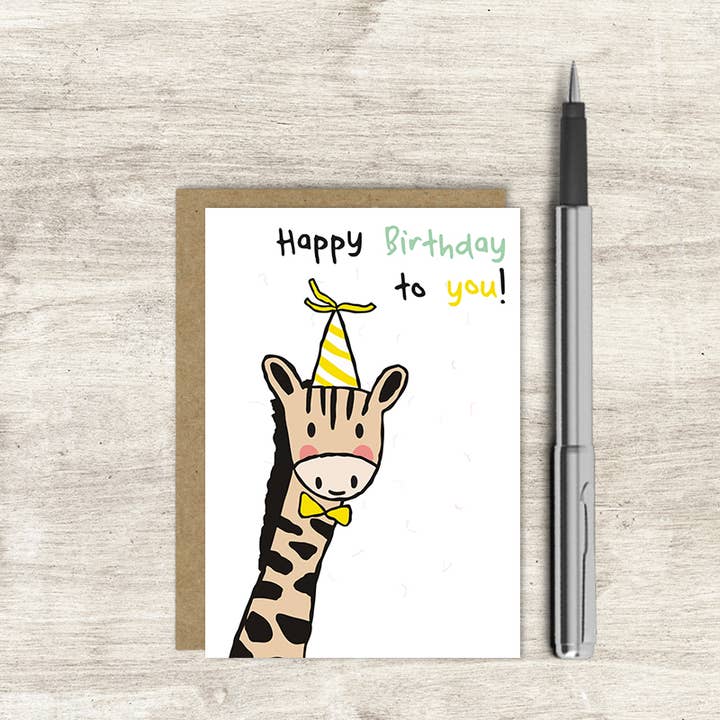 Happy Birthday To You! - (100% Naked) - Greetings Card for wholesale by Dandelion Stationery