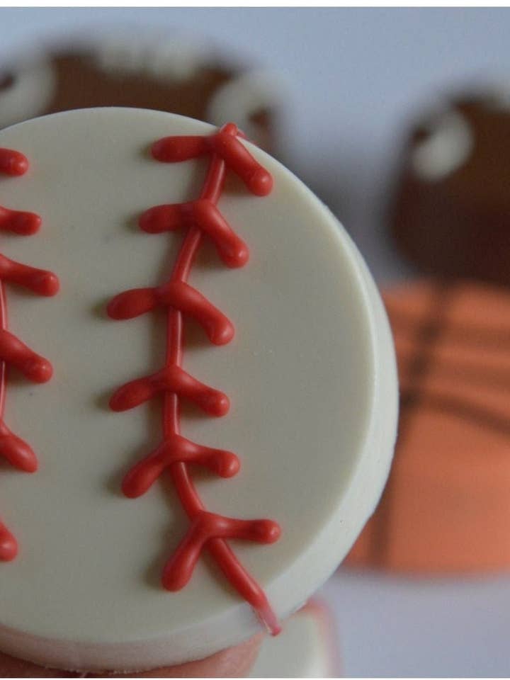 Sports Themed Chocolate Covered Oreos for wholesale by Chocolates Unlimited by Denise