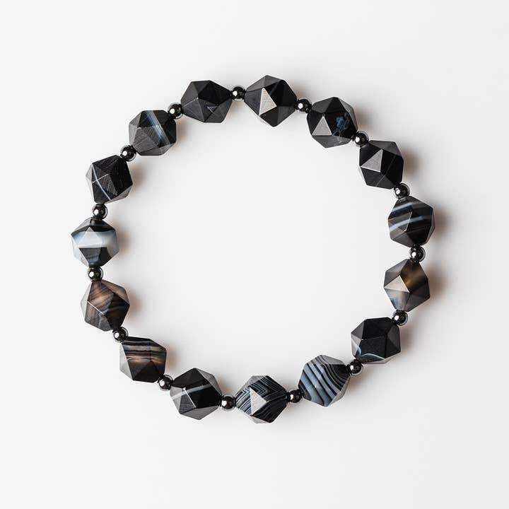 Banded Onyx Bracelet for wholesale by Kada Jewelry