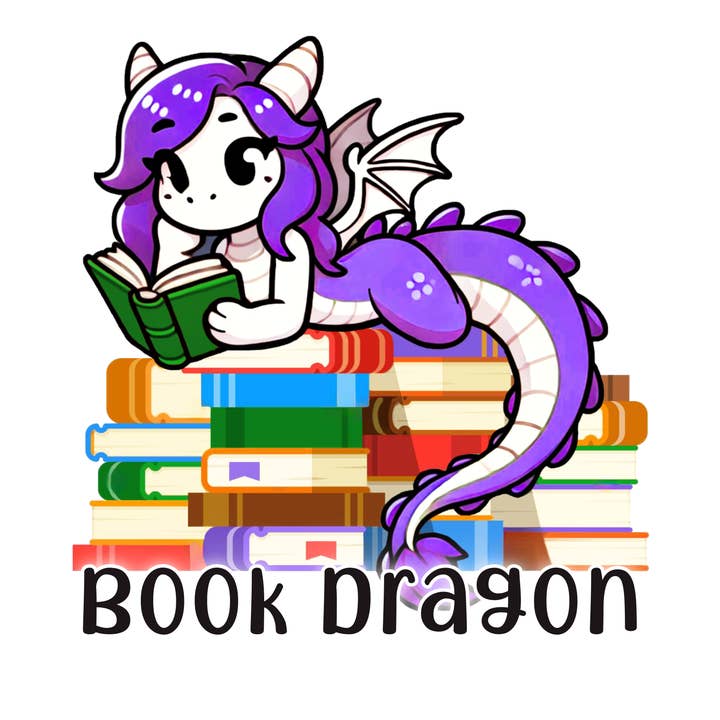 Autocollant Dragon de Livre – Autocollant Littéraire | Lectures Romantiques pour la vente par Jibbly
