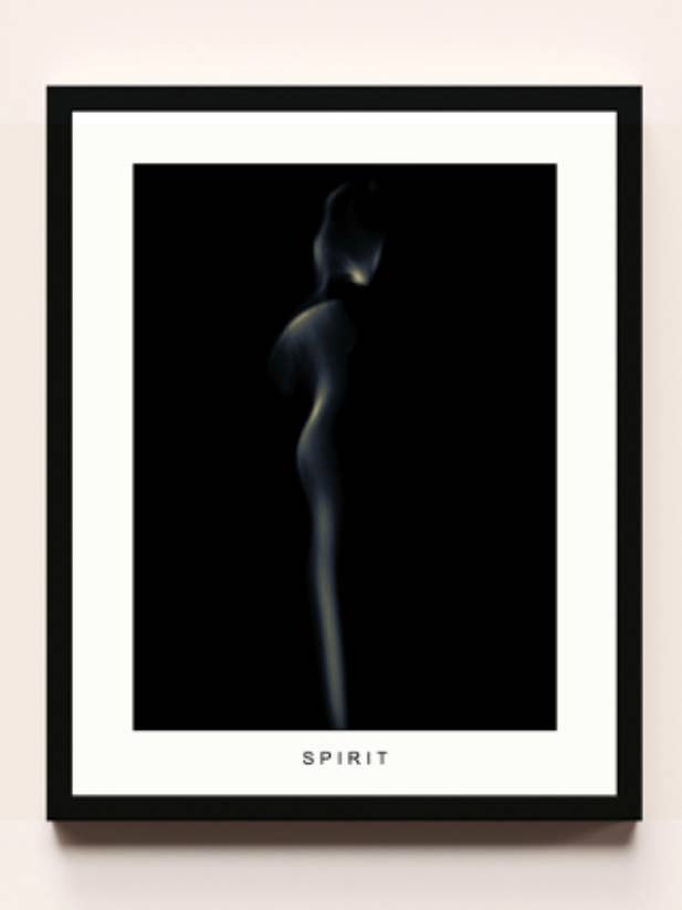 Framed A3 ‘spirit’ smoke art print for wholesale by Motorsportmugs