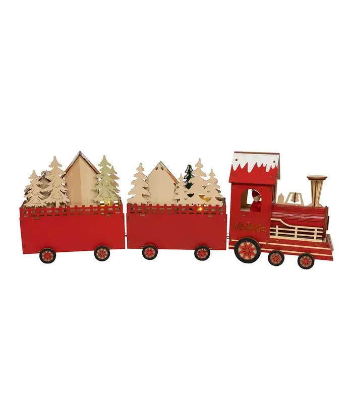 Kurt S. Adler, Inc. - Vente Décoration de Noël - Camion LED Bo de 22,24" avec Père Noël + Scène de Maison2