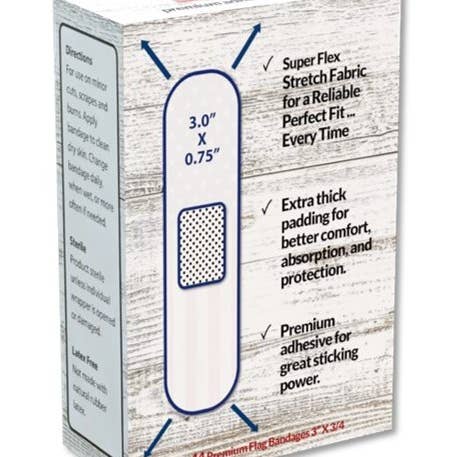 Hug-a-BooBoo – wholesale Plasters/bandages – American Pride Premium Flex Fabric Bandages 44ct Box