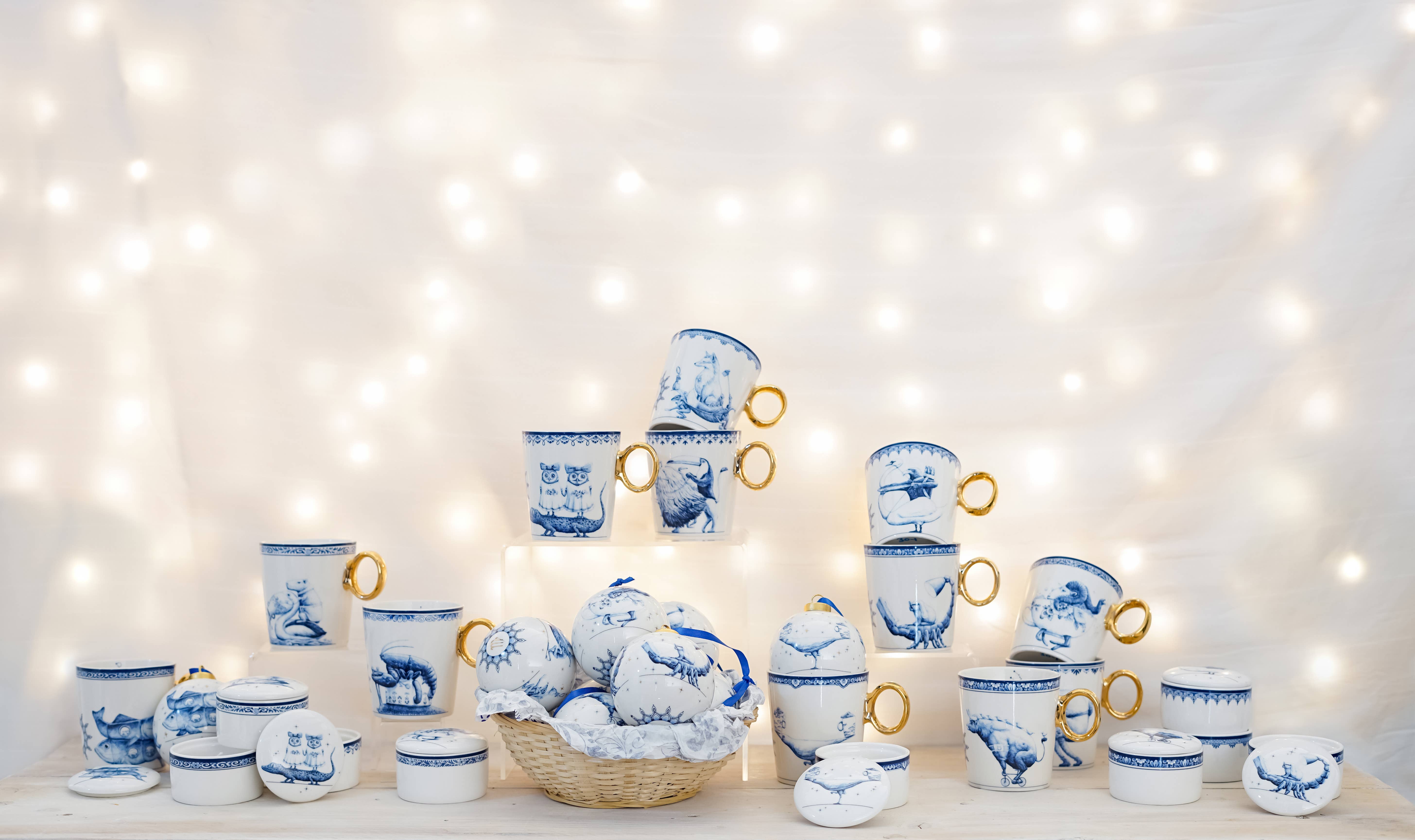 Heinen Delfts Blauw - Wholesale Coffee Mug - Mug Zodiac Sign Leo2