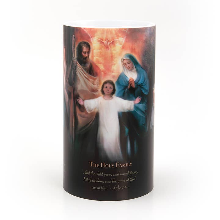 De Heiligen Collectie Heilige Familie Gebedskaars voor wholesale door The Saints Collection