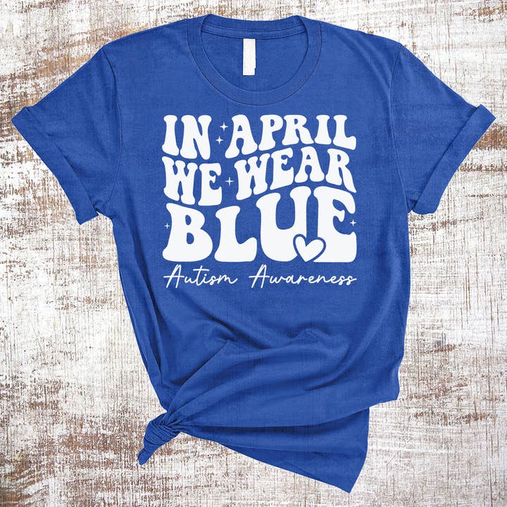 En avril, nous portons du bleu pour la sensibilisation à l'autisme. pour la vente par Sweet Tees