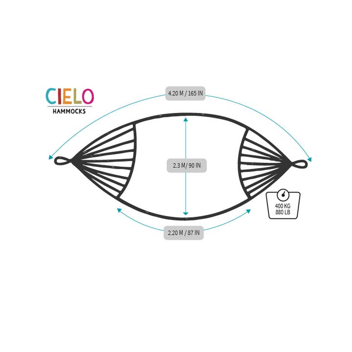 Cielo Hammocks – wholesale Hängmatta – HD svart maya-hängmatta