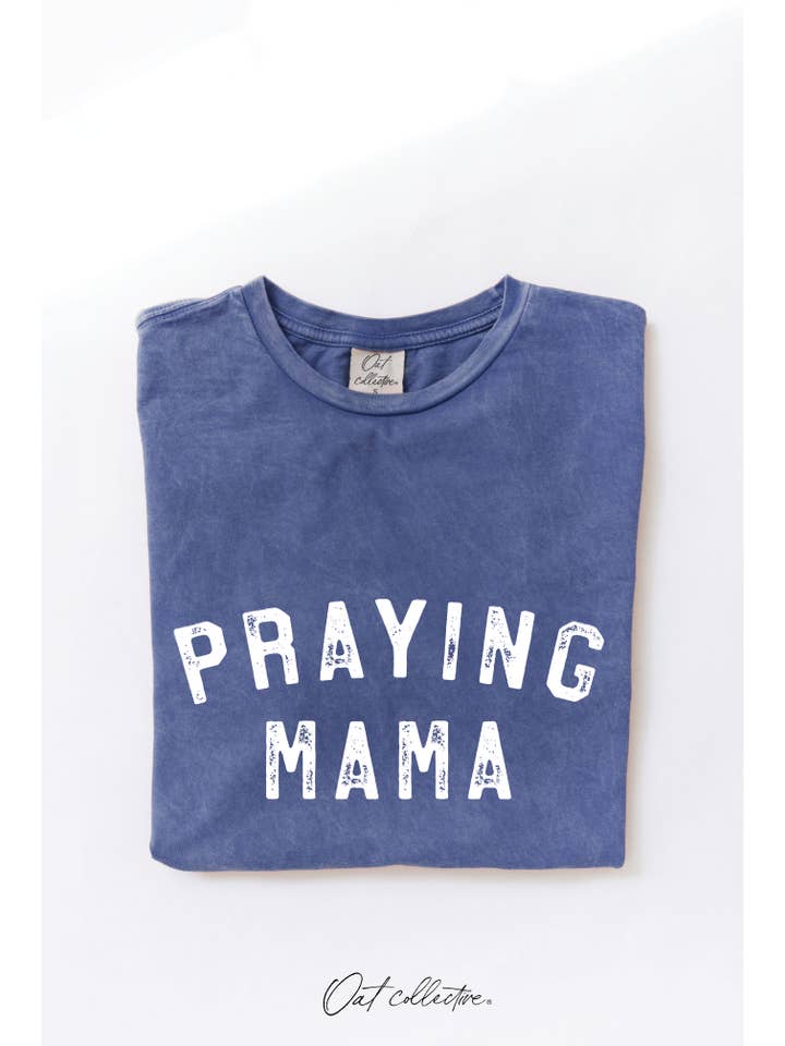 OAT COLLECTIVE - Wholesale Screen Printed T-Shirt - Women's - PRAYING MAMA Mineral Graphic Top3