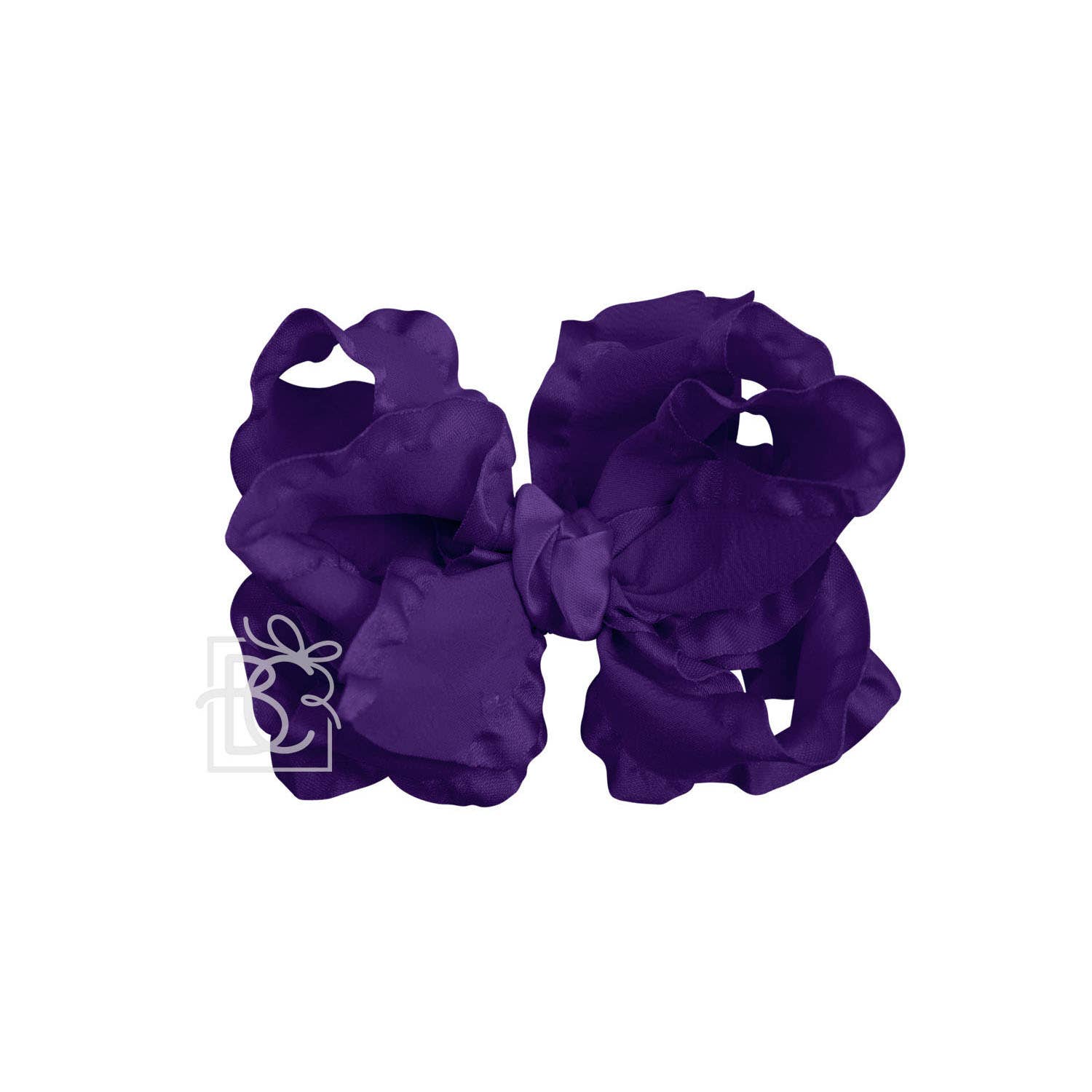 Beyond Creations, LLC - Wholesale Hair Bow - Kids - DOUBLE RUFFLE BOW ON CLIP33