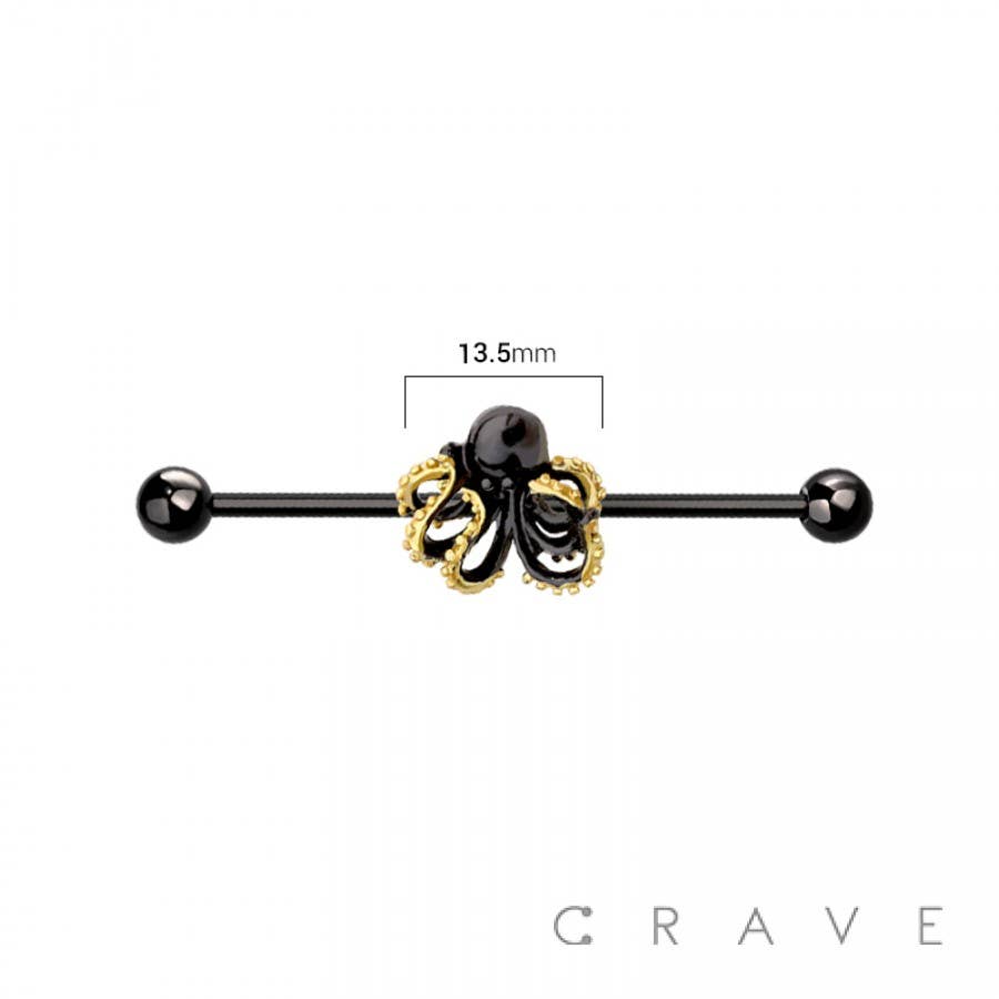CRAVE - Wholesale Jewelry - Men's - KRAKEN 316L SURGICAL STEEL INDUSTRIAL BARBELL1