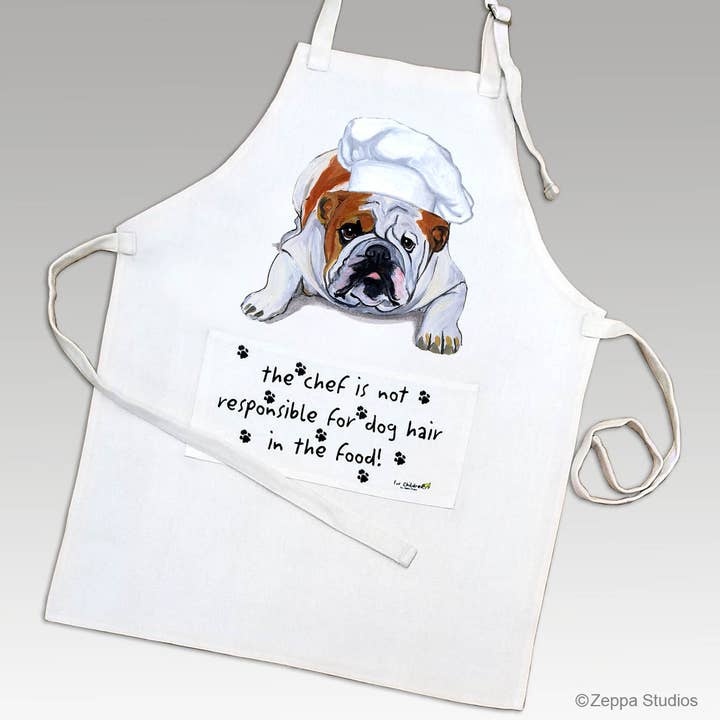 Bulldog Apron for wholesale by Zeppa Studios
