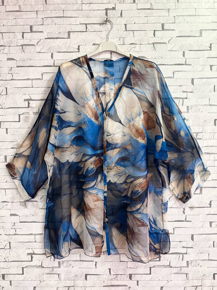 ZAFA PARIS - Wholesale Button Down Shirt - Women's - 28F23H45-Button-up blouse with print1