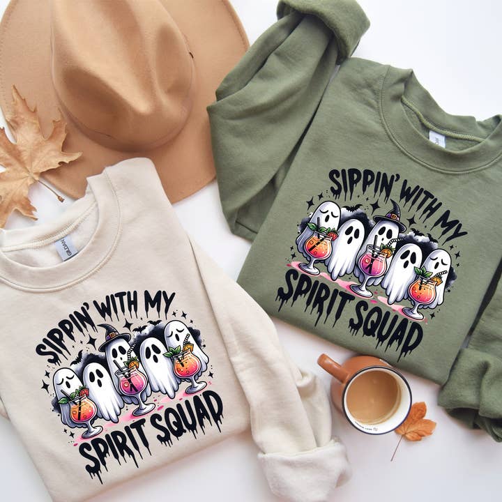 Sippin with My Spirit Squad Crewneck for wholesale by Midwest Prints