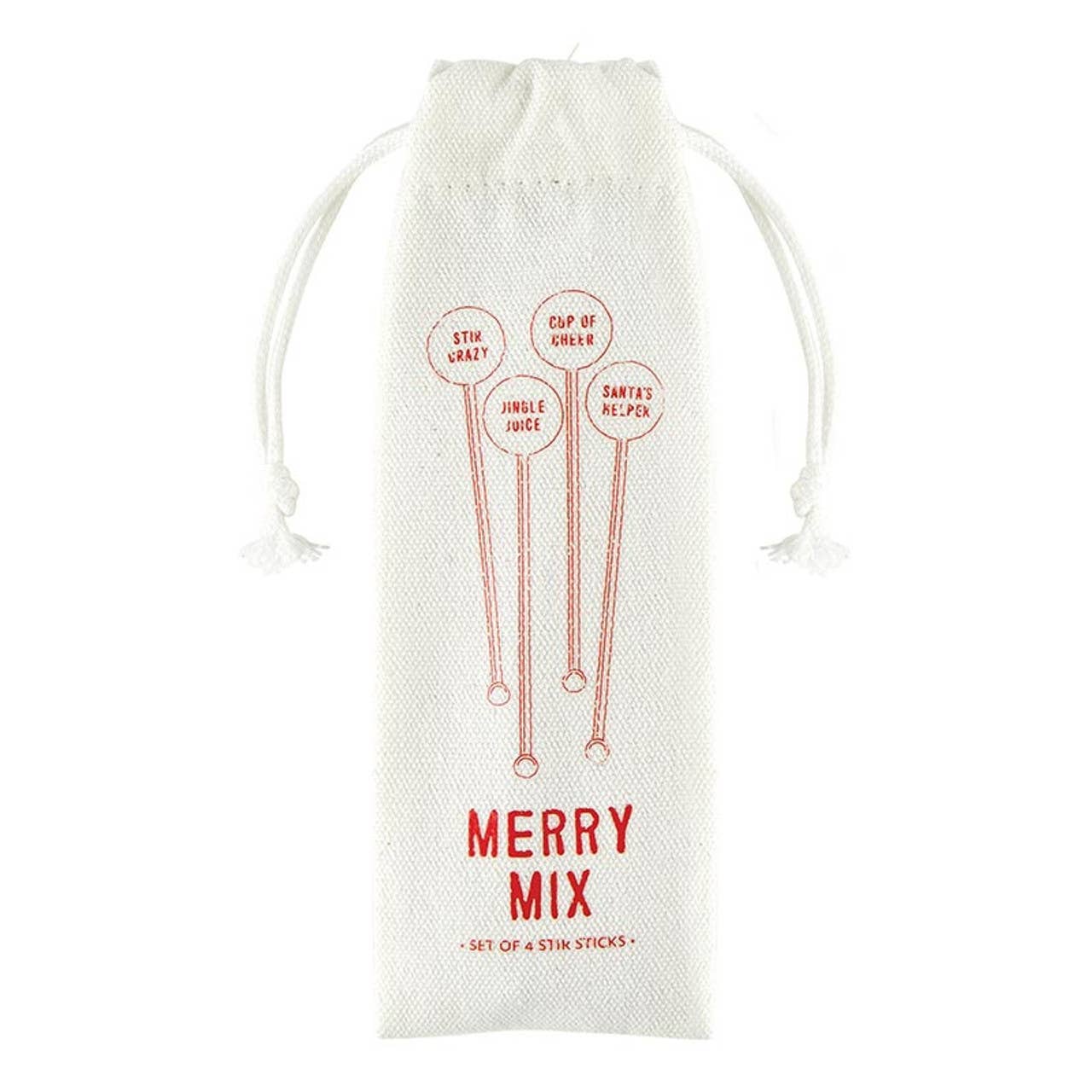 Angle - Wholesale Drink Stirrer - Face to Face Stir Sticks - Merry Mix - Set of 43