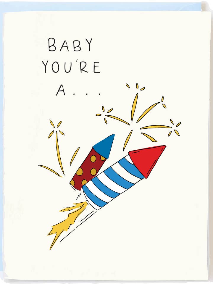 Tarjeta de felicitación divertida del 4 de julio - Fuegos artificiales para venta al por mayor de Pop + Paper