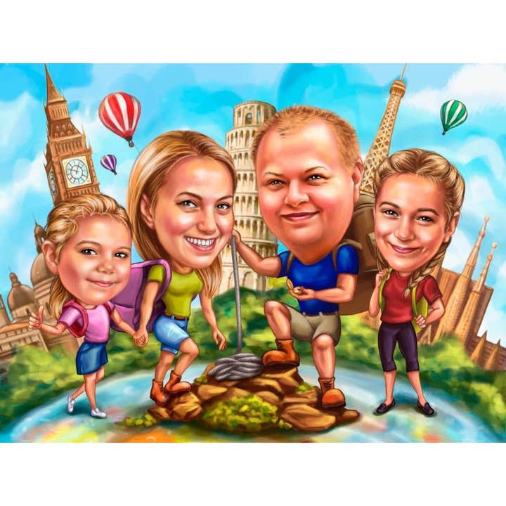 FAMILY WORLD TOUR for wholesale by Caricature4You