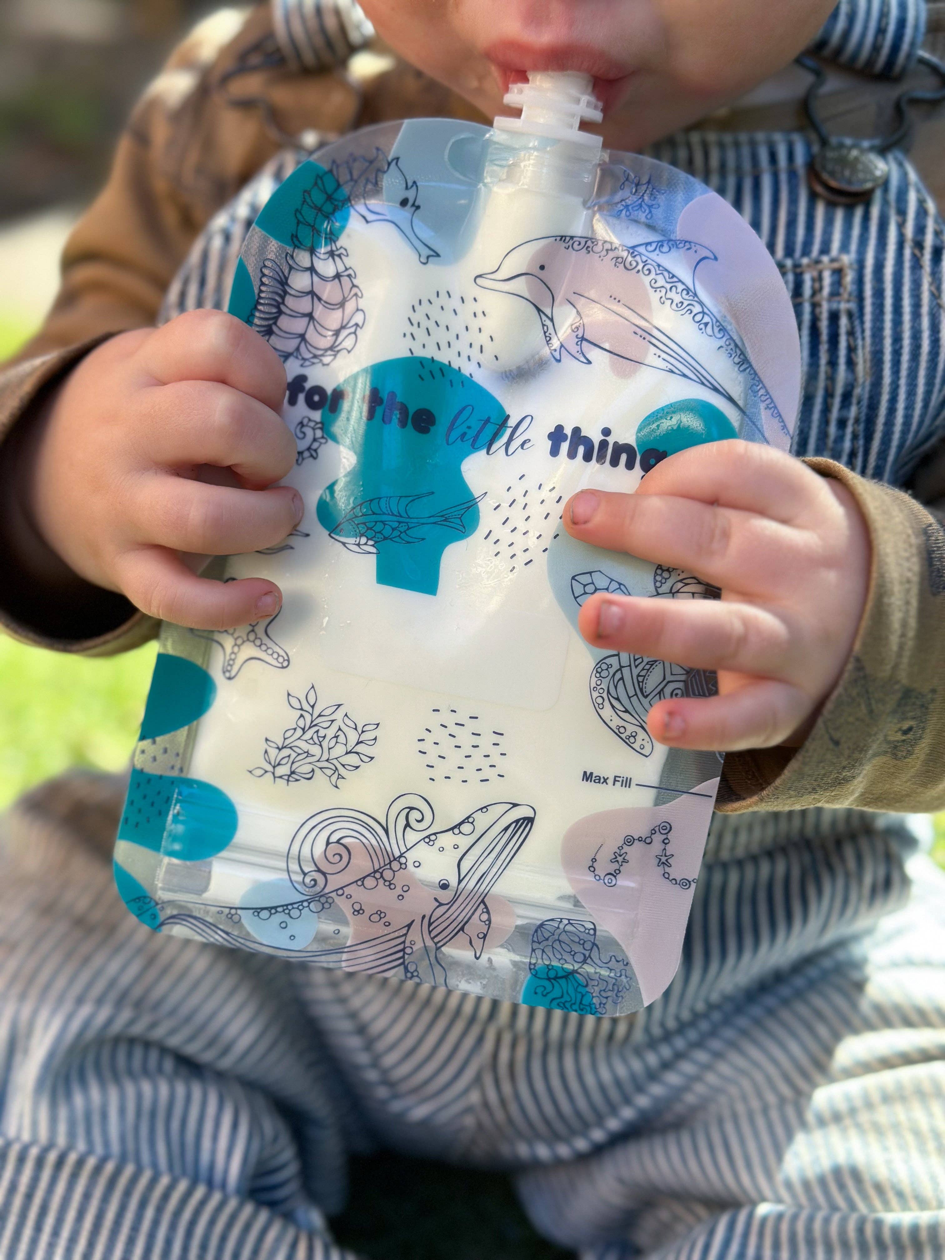 Sinchies - Wholesale Food storage wrap/bag - Sinchies 150ml Reusable Food Pouches - Under the Sea7