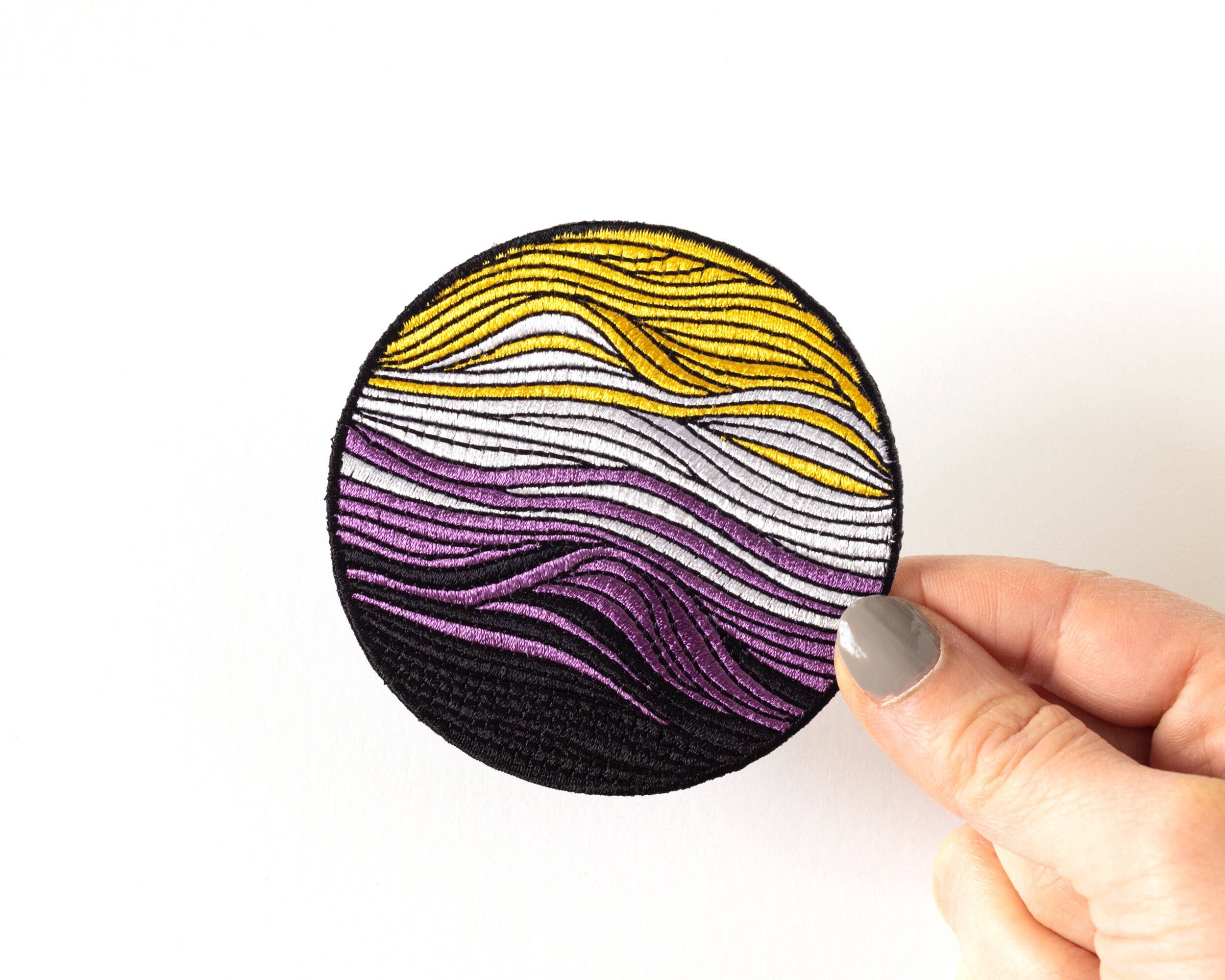 RippleSplash Studio - Wholesale Patch - Subtle Non-Binary Flag Iron-On Patch1