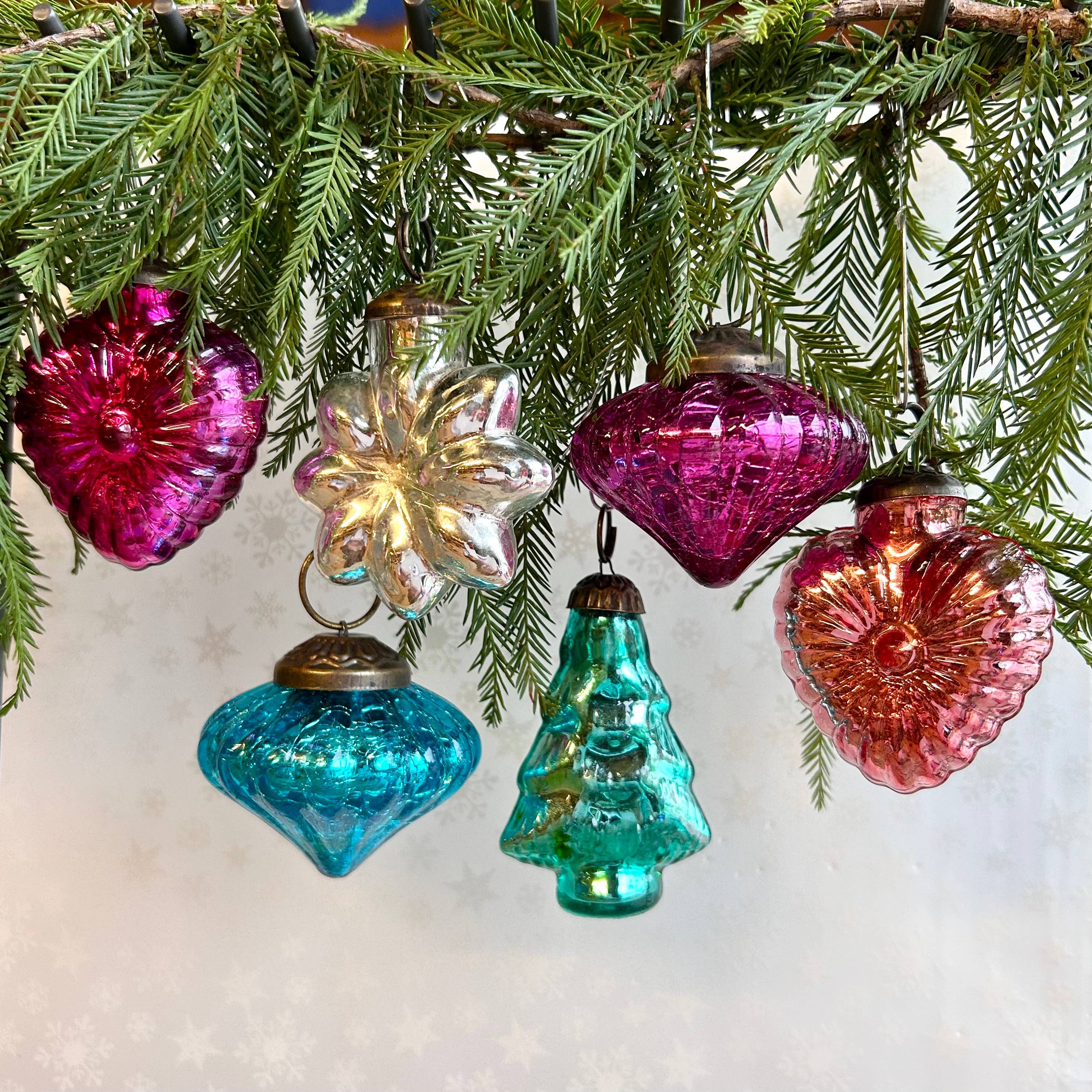 Silk Road Traders - Wholesale Ornament Set - Holiday Shape Assortment in Bright Pastels 2"1