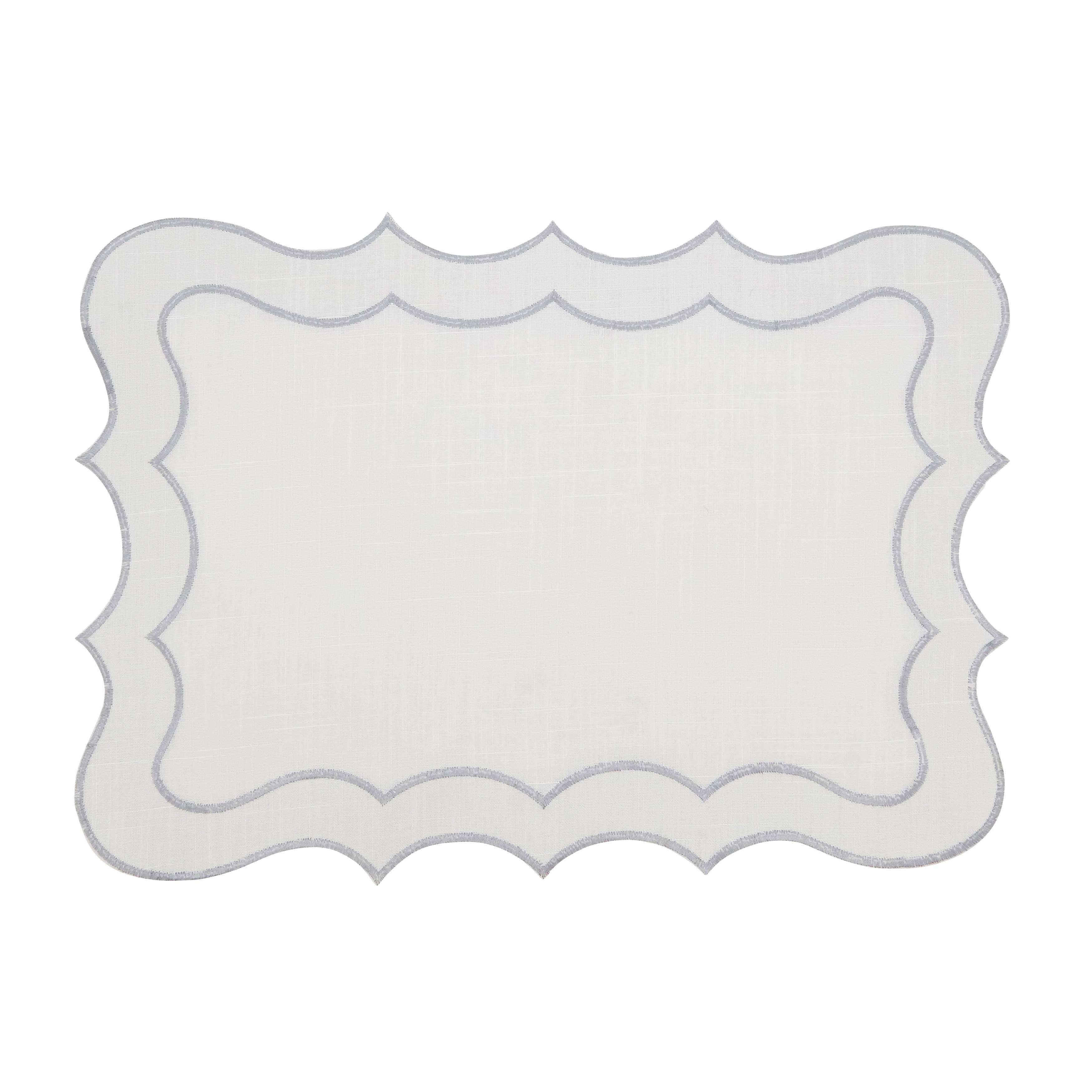 Saro Lifestyle - Vente Sets de table - Napperon à bordure en forme de pétoncle5