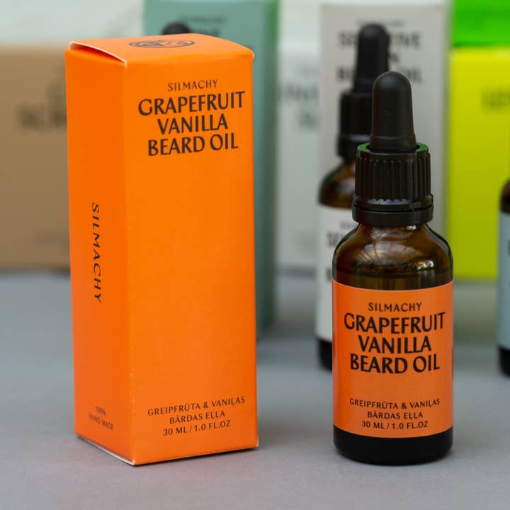 SILMACHY cosmetics – Engroshandel Skægstyling – Grapefrugt- og vaniljeskægolie – let og forfriskende4