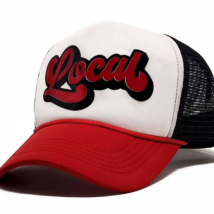 "Local" Sublimation Premium Snapback Baseball & Trucker Hat for wholesale by Peace and Dozen Inc