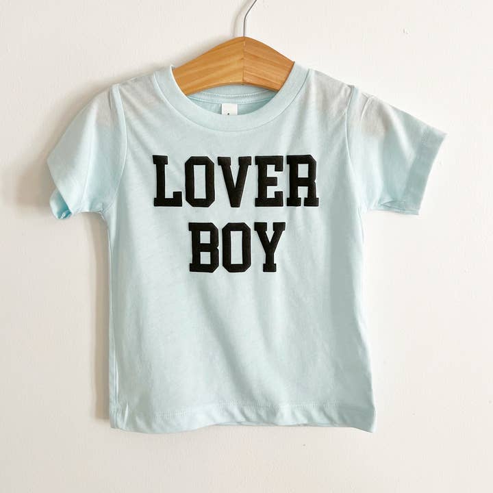 Lover Boy Blue Tri-Blend Kids Tee por atacado de Bohemian Babies