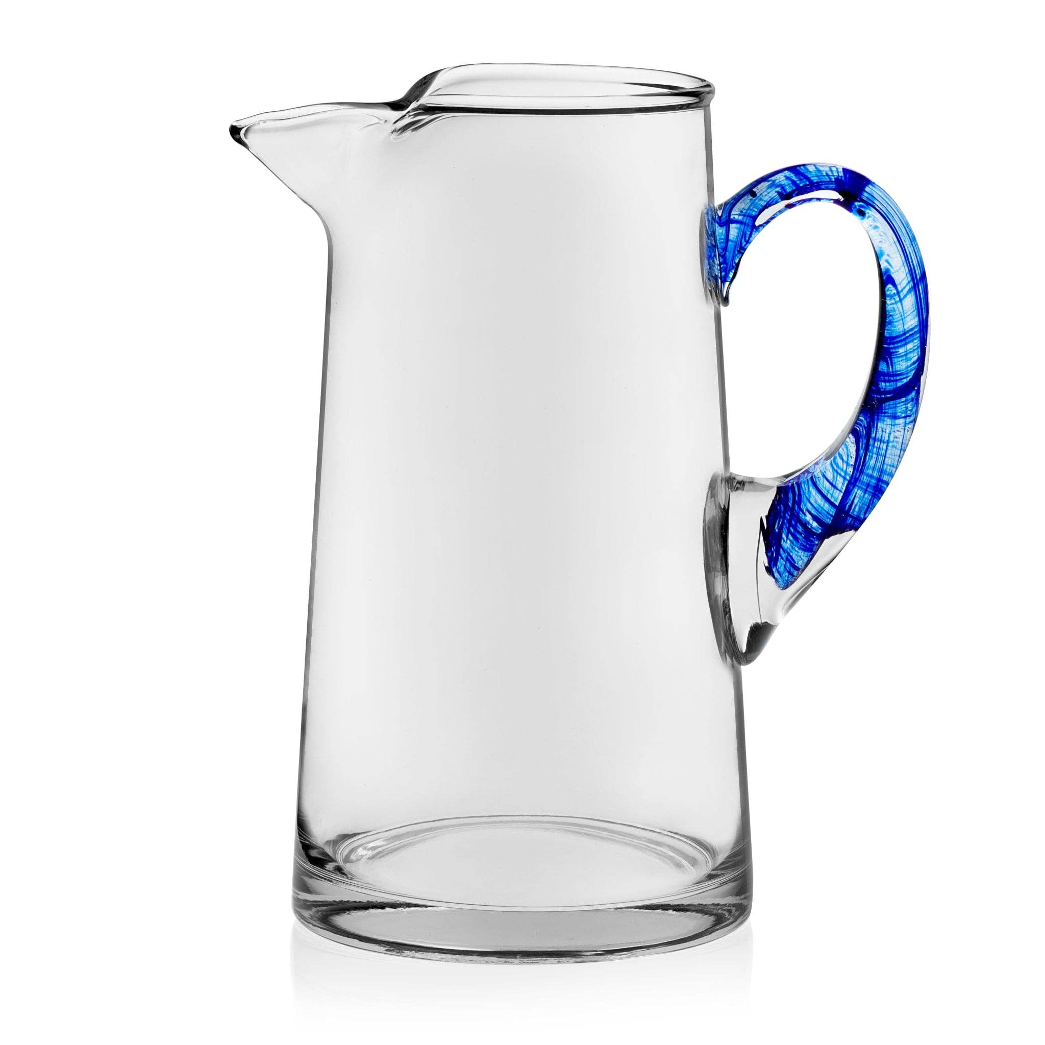 Libbey - Wholesale Pitcher - Libbey Cabos Blue Handled Glass Pitcher, 90 ounce2