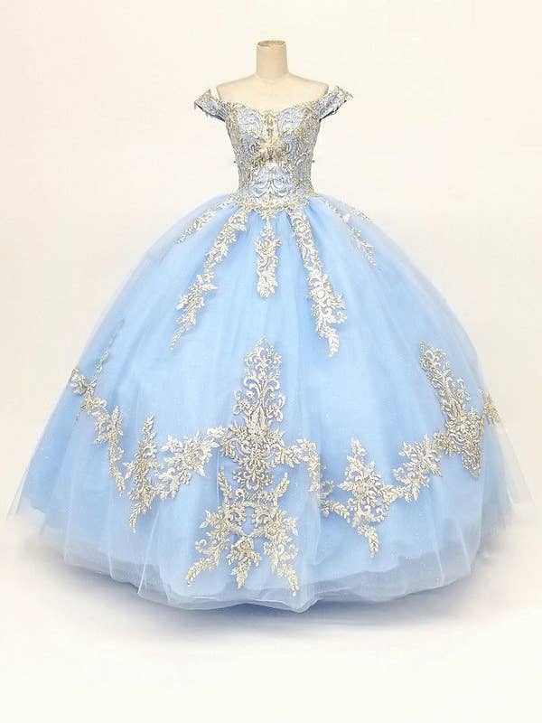 Off the Shoulder Embroidered Quinceanera Dress CHF3008 for wholesale by Chicas
