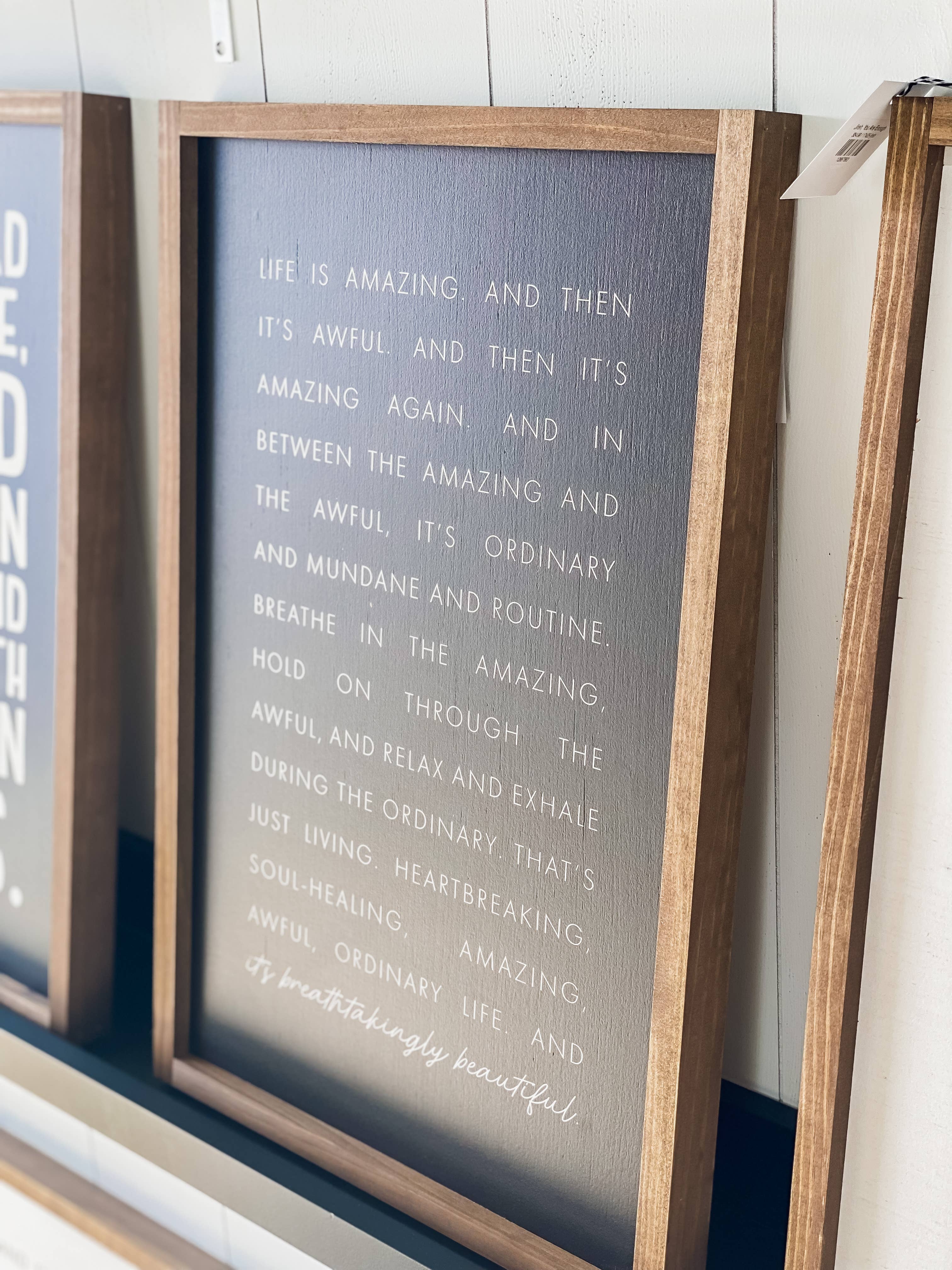 Lily and Sparrow - Wholesale Sign - Life Is Amazing and Then It's Awful | Wall Art, Home Decor5