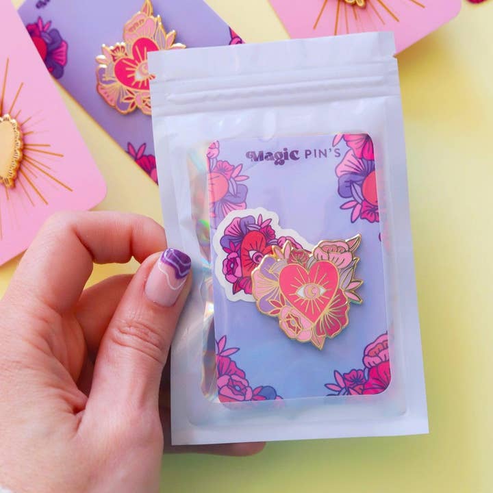 Poulette Magique - Wholesale Lapel Pin/Button - Maternity - Pin's ex-voto flowers3