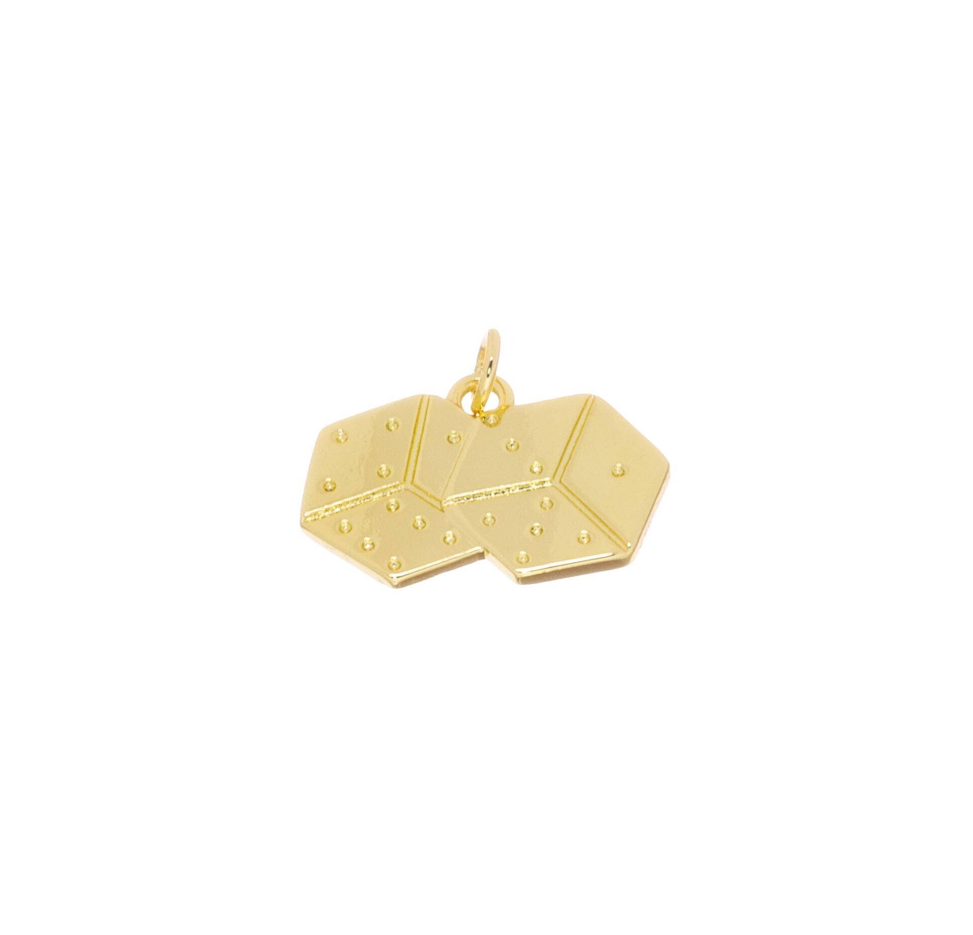 Jewel Pledge – wholesale Individual charm/pendant – Double Dice Charm for Necklace and Jewelry Making CPG23511