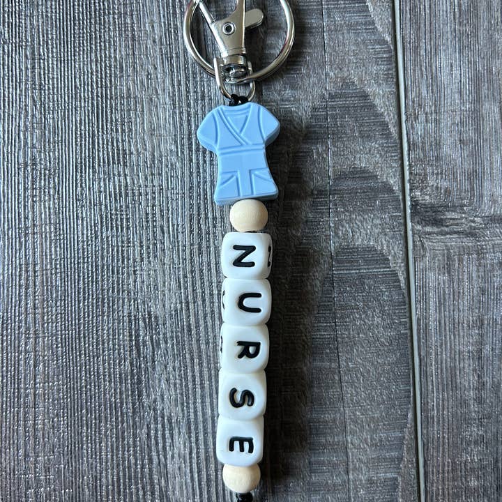 JILLIAN INK LLC - Wholesale Keychain - Unisex - Nurse Scrubs Silicone Bead Keychain
