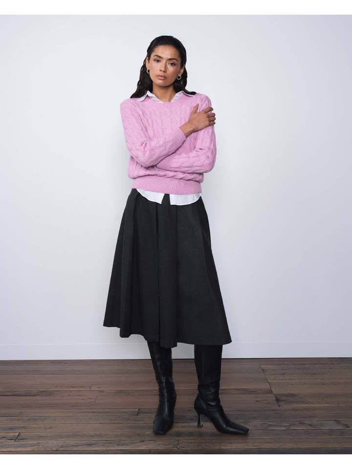 Forcast - Wholesale Skirt – Women’s - Forcast Women's Ryan Pleated Midi Skirt6