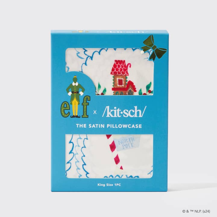 KITSCH - Wholesale Silk/microfibre haircare - elf x Kitsch Satin Pillowcase King - North Pole4