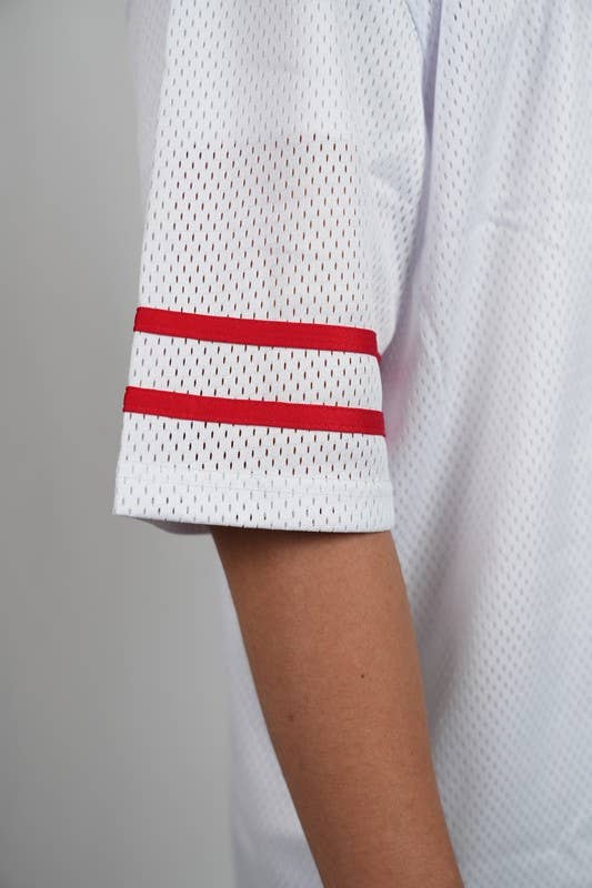 Lime Tree Clothing Inc. - Wholesale T-shirt – men's - Men’s Heavyweight Mesh Football Jersey w/ Stripe XS-2XL16