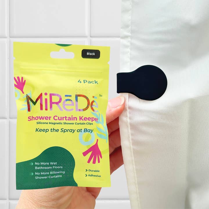 Shower Curtain Keeper Black for wholesale by Mirede