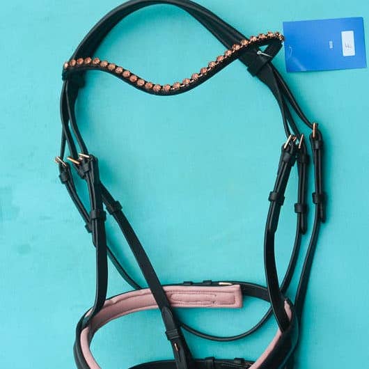 Circus Unicorn Shop – Engroshandel Rideudstyr – Rose guld dressur hovedtøj
