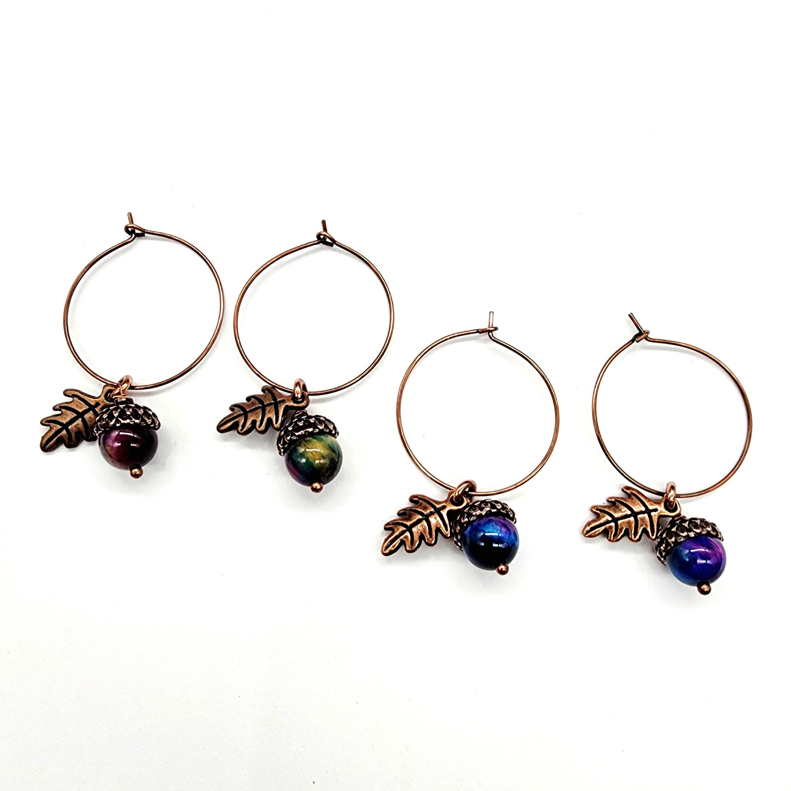 MergingMetals - Wholesale Dangle Earrings - Gemstone Acorn Earrings 29
