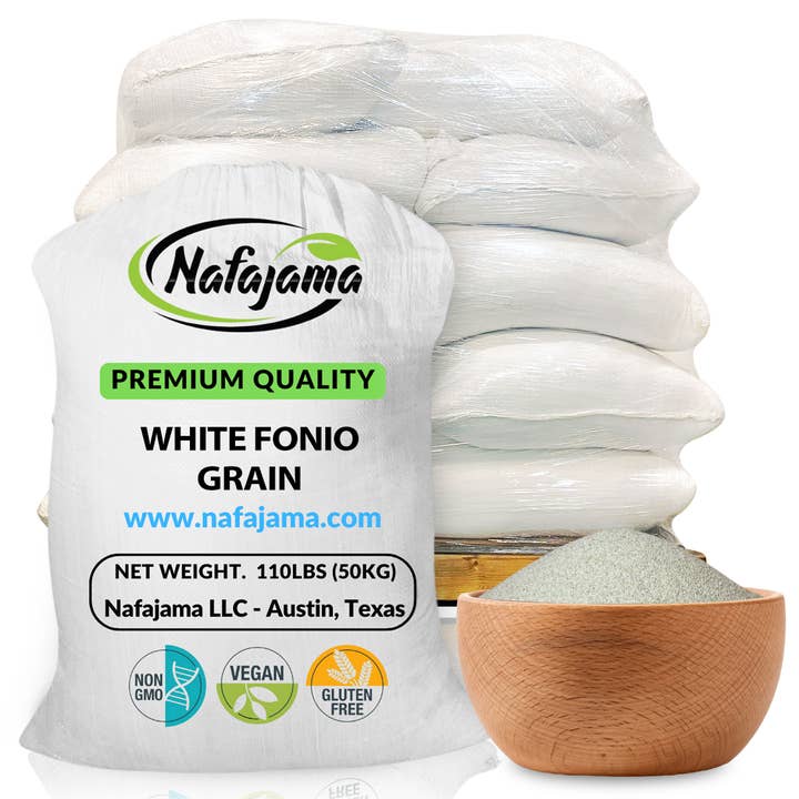 Nafajama - Wholesale Whole Grains - Nafajama Premium White Fonio Grain -1 Pallet(2200 lb)